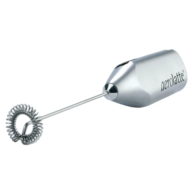 Alt view image 3 of 6 - Steam-Free Milk Frother, Satin Finish, 18/8 Stainless Steel Whisk, BPA-Free Plastic Housing, Batteries Included