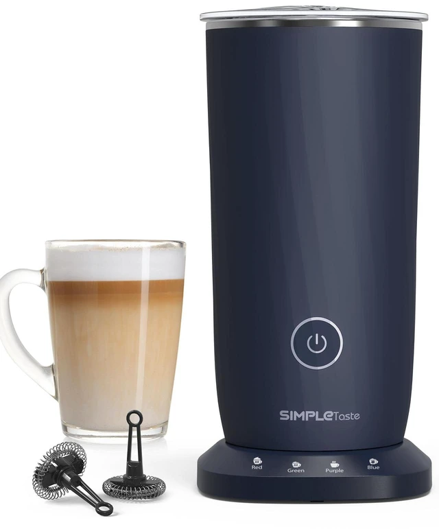 Main image of Milk Frother, 4-in-1 Electric Automatic Milk Steamer, Dark Blue | Warm and Cold Foam Maker and Milk Warmer for Latte, Cappuccino, Macchiato, Hot Chocolate