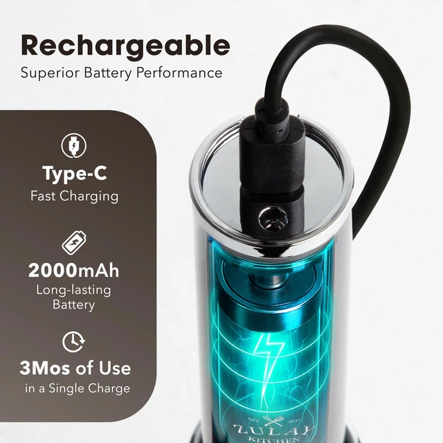 Alt view image 7 of 7 - Rechargeable Milk Frother Handheld - Frother Wand, Drink Mixer, Electric Whisk Frother, for Cappuccinos, Matcha & Protein Powder - Lux 4 Whisk 2 Speed Waterproof 2000mAh Alpha Black