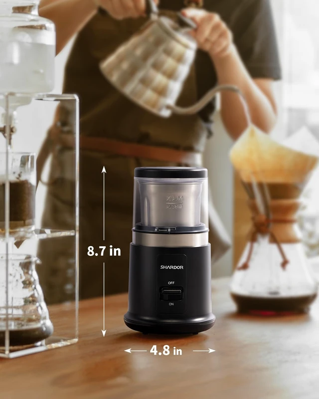 Alt view image 2 of 7 - One Touch Coffee Grinder Electric, Spice, Herb, For Coffee Bean Spices and Seeds with 1 Removable Stainless Steel Bowl, Dry Grinder, Black