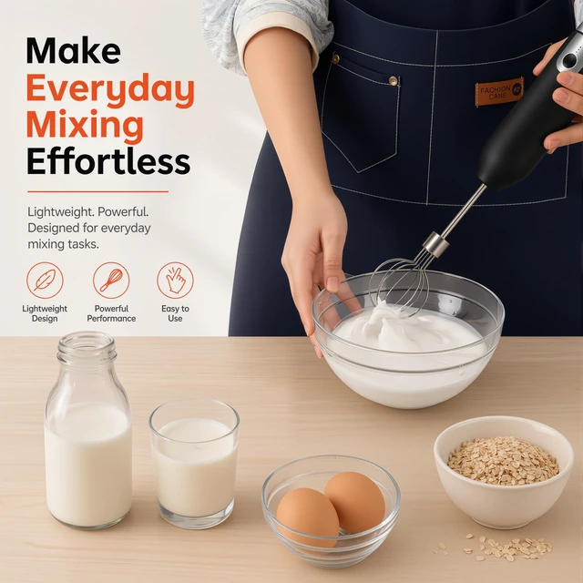 Alt view image 7 of 7 - Electric Hand Mixer Whisk | Wireless Rechargeable Handheld Egg Beater with 2 Stainless Steel Mixing Heads | Portable Kitchen Hand Mixer for Egg, Milkshake Cream, Cake, Baking & Cooking-Black