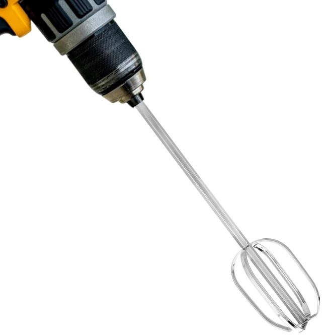 Main image of Meat Grinder & Egg Beater Drill Attachment (Silver) | 304 Stainless Steel Mixer Tool for Standard Electric Drills for Ground Meat Patties Dough Cream & Batters