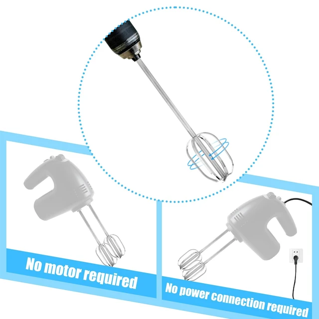 Alt view image 5 of 7 - Meat Grinder & Egg Beater Drill Attachment (Silver) | 304 Stainless Steel Mixer Tool for Standard Electric Drills for Ground Meat Patties Dough Cream & Batters