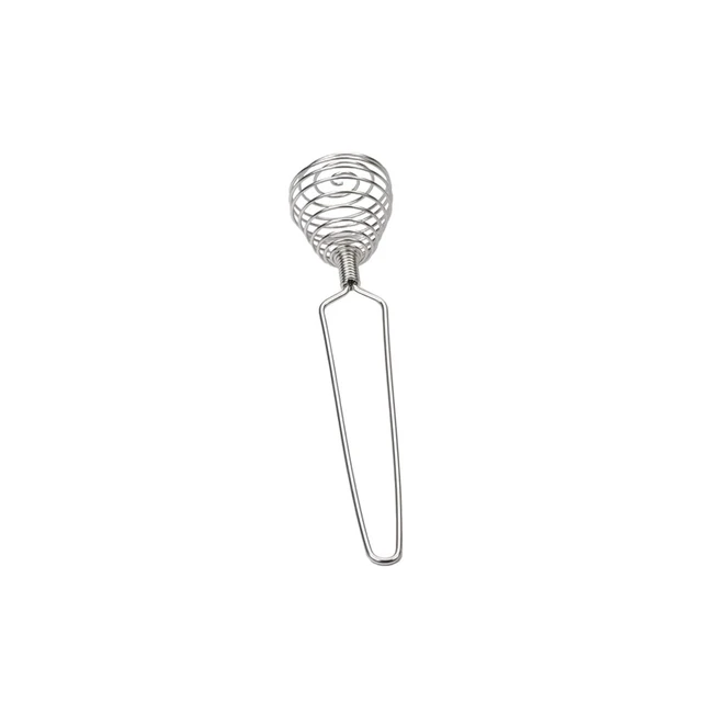 Alt view image 5 of 7 - Mini French Spring Whisk, 7.56 Inch Silver Stainless Steel Spring Coil Whisk, Hand Eggbeater Egg Mixer Whisk Blender Stirring Beater