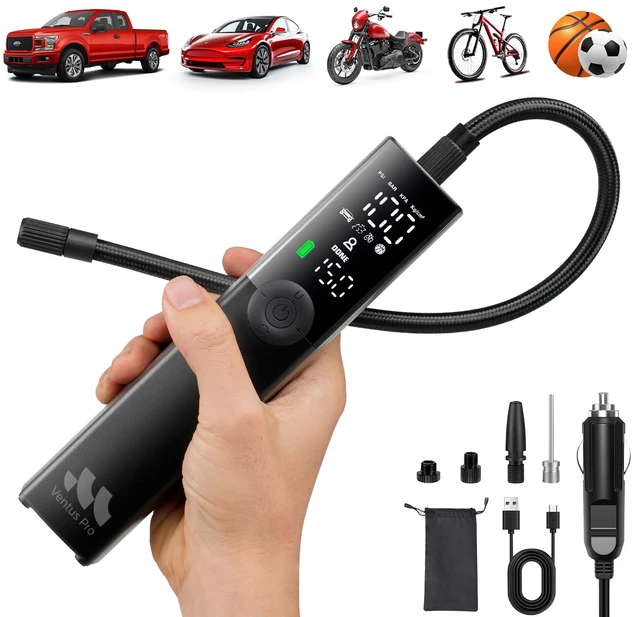 Main image of Tire Inflator Air Compressor, 12V DC Cord, Auto Stop, 150PSI | 3X Faster Air Pump For Car Tires, Tire Pump, Trucks And Off-Road Tires, Auto Shut Off