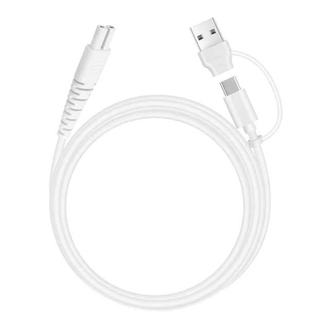 Main image of 2 in 1 USB C/A Water Flosser Charger : for COSLUS, Aquasonic, Nicwell, Oralfree, Nicefeel, Hangsun, Tovendor, Zerhunt Figure-8 Replacement, 1M(3.3FT)