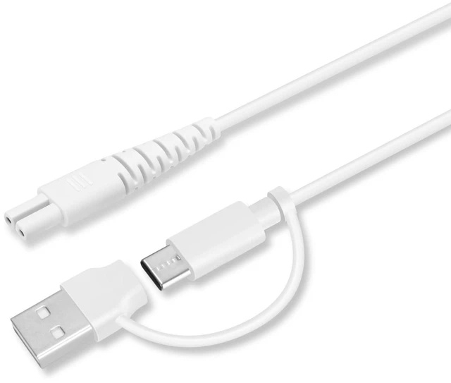 Alt view image 5 of 5 - 2 in 1 USB C/A Water Flosser Charger : for COSLUS, Aquasonic, Nicwell, Oralfree, Nicefeel, Hangsun, Tovendor, Zerhunt Figure-8 Replacement, 1M(3.3FT)