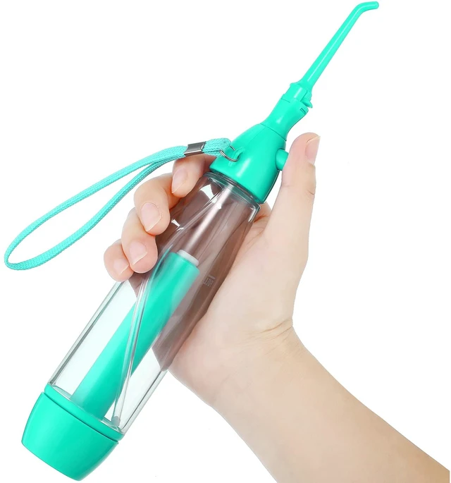 Main image of Water Dental Flosser for Teeth, NonElectric Oral Irrigator, Olive Green