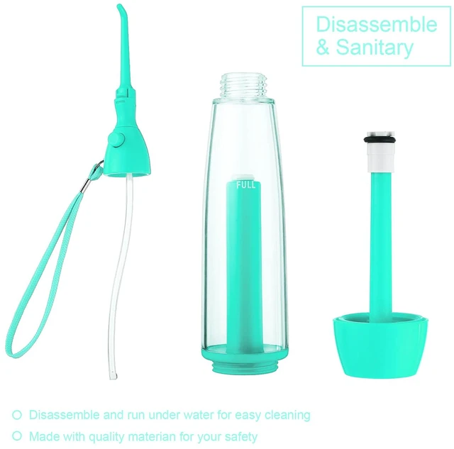 Alt view image 4 of 7 - Water Dental Flosser for Teeth, NonElectric Oral Irrigator, Olive Green