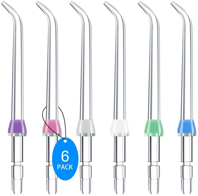 Main image of Water Flosser Replacement Tips, Replacement Classic Jet Tips for Waterpik Flosser Oral Irrigator & Dental Flosser (6 Classic Jet Tips)