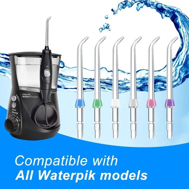 Alt view image 5 of 6 - Water Flosser Replacement Tips, Replacement Classic Jet Tips for Waterpik Flosser Oral Irrigator & Dental Flosser (6 Classic Jet Tips)
