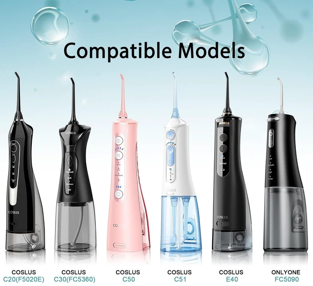 Alt view image 2 of 7 - for COSLUS Water Flosser Charger, Replacement Power Cord for Aquasonic, Nicwell, Nicefeel, Hangsun, MOSPRO, Oralfree, Tovendor, Initio, McNaval, Zerhunt and Cremax Oral Irrigator Water Flosser, Black