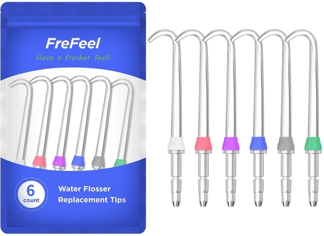 Main image of Replacement Heads for Waterpik, Replacement Tips for Waterpik Water Flosser | 6 Implant Denture Tips, Replacement Picks for Water Pik Water Flosser