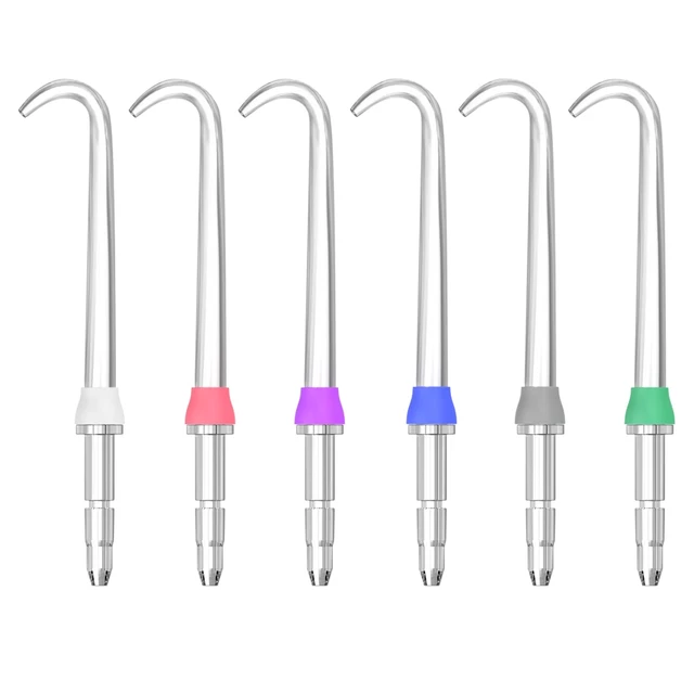 Alt view image 5 of 7 - Replacement Heads for Waterpik, Replacement Tips for Waterpik Water Flosser | 6 Implant Denture Tips, Replacement Picks for Water Pik Water Flosser