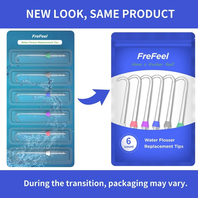 Alt view image 6 of 7 - Replacement Heads for Waterpik, Replacement Tips for Waterpik Water Flosser | 6 Implant Denture Tips, Replacement Picks for Water Pik Water Flosser