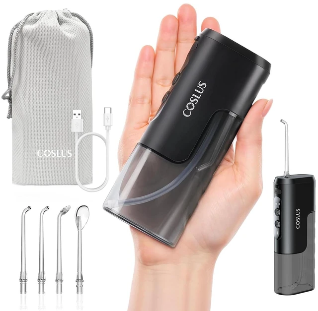 Main image of T40 Mini Water Flosser for Travel, Portable Compact Design, Balck | Cordless Oral Irrigator, Built-in Tip Storage, 4 Modes for Braces, Orthodontic, Sensitive Teeth, On-the-Go Use, IPX7