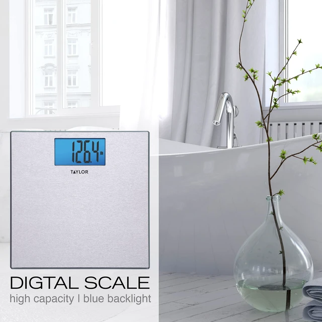 Alt view image 4 of 7 - Digital Scales for Body Weight, 400 LB Capacity, Unique Blue LCD, Auto on and Off Scale, 11.8 x 11.8Inches, Stainless Steel