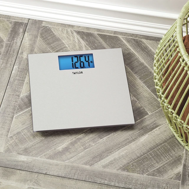 Alt view image 6 of 7 - Digital Scales for Body Weight, 400 LB Capacity, Unique Blue LCD, Auto on and Off Scale, 11.8 x 11.8Inches, Stainless Steel