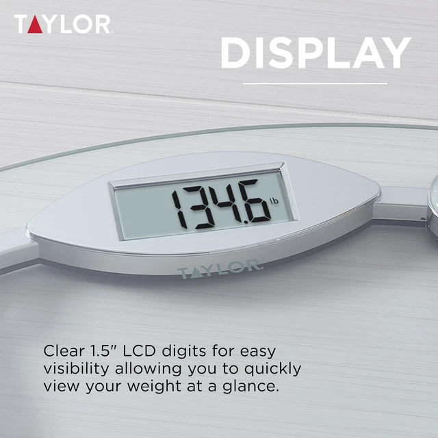 Alt view image 3 of 7 - Digital Bathroom Scale, Body Weight Scale, Instant On and Off, 400 lb Capacity, Sturdy Clear Glass with Chrome-Finish Base