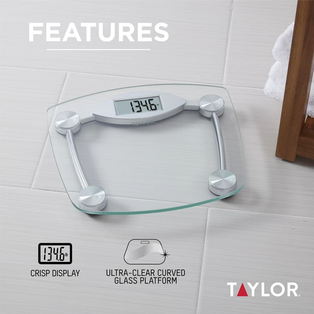 Alt view image 7 of 7 - Digital Bathroom Scale, Body Weight Scale, Instant On and Off, 400 lb Capacity, Sturdy Clear Glass with Chrome-Finish Base
