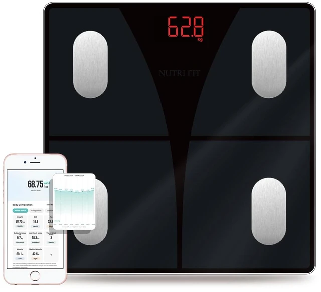 Main image of Scale for Body Weight & Fat Digital Bathroom Smart Scale Sync App | Scan Body Composition, Bluetooth Sync, Backlit Display, Max 400lb, 0.1lb Steps, Scale for BMI Muscle, Health Track, Baby Mode
