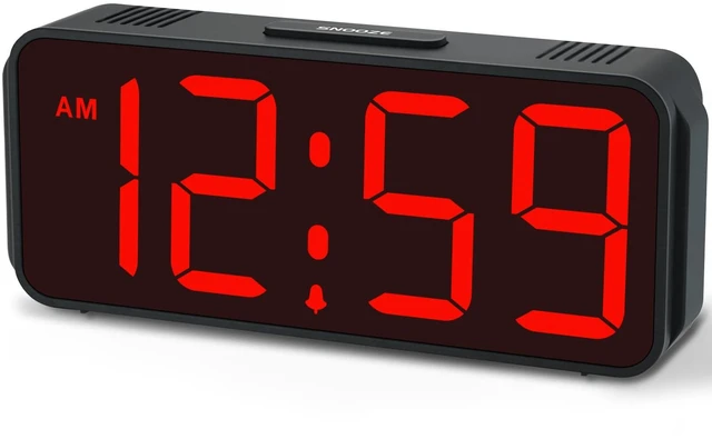 Main image of Battery Operated Digital Alarm Clock, Small Cordless, Auto Dimming, 5 Brightness Bedroom Beside Clock Large 1.65" Display, Compact, 5 Volume, Easy to Use for Teens Seniors, Portable for Travel