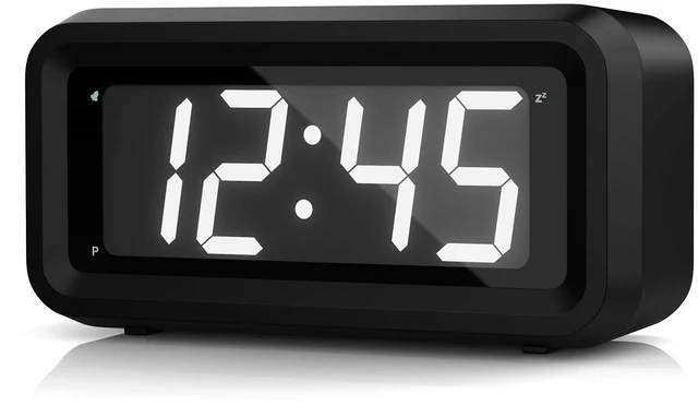 Main image of Kids Alarm Clock, White LED, Battery, Auto-Night Mode, 12Hr/24Hr, Small, Travel, Bedside, Wall-Mount/Table-top, Easy to Read