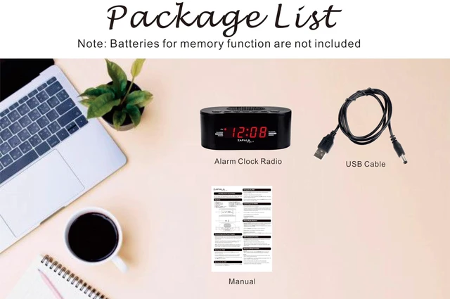 Alt view image 5 of 7 - Alarm Clock Radio for Bedroom, 2 Alarms Clear LED Display Plug in Simple Basic Digital FM Clock Radio with USB Charging Port, Adjustable Volume, Snooze for Deep Sleepers Kids Elderly
