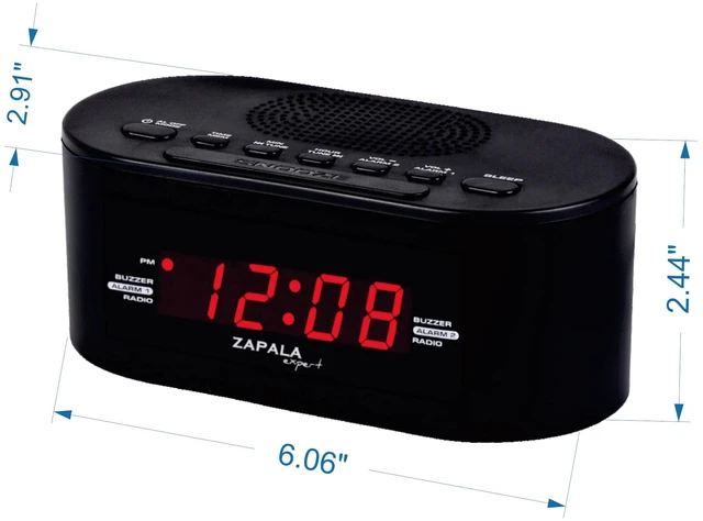 Alt view image 6 of 7 - Alarm Clock Radio for Bedroom, 2 Alarms Clear LED Display Plug in Simple Basic Digital FM Clock Radio with USB Charging Port, Adjustable Volume, Snooze for Deep Sleepers Kids Elderly