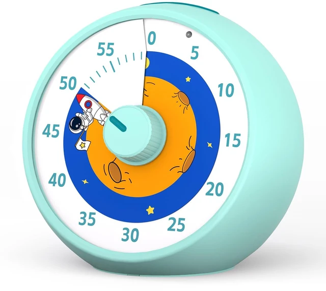 Main image of Visual Timer for Kids, 60-Minute Countdown Timer for Classroom Office Kitchen, Desk Timer Kids Time Management Tools with Silent Operation, Pomodoro Time Rainbow Pattern