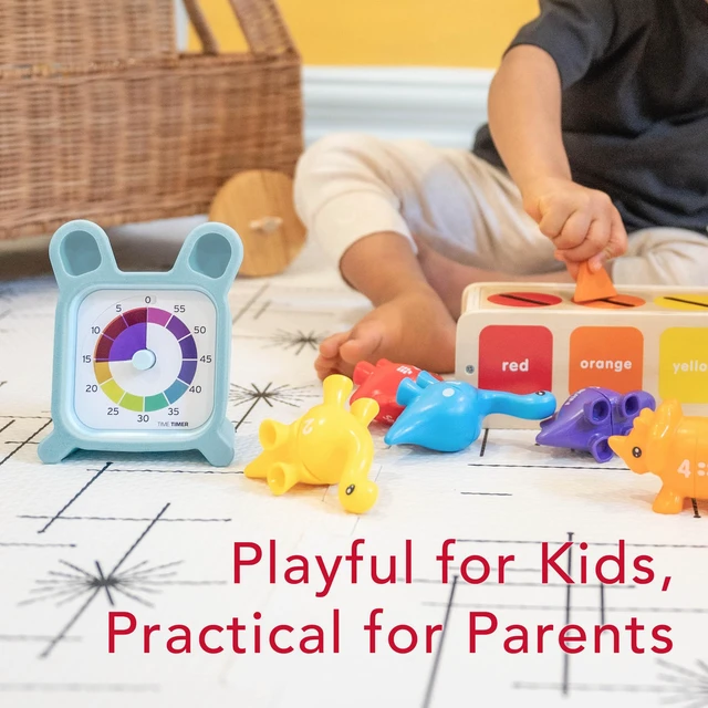 Alt view image 2 of 6 - MOD with Bunny Protective Case - Animal Case with Rainbow Timer - Individual Sized 60 Minute Visual Countdown for ADHD, Autism, Kids, Students, and Pomodoro with Silent Operation (Bunny)