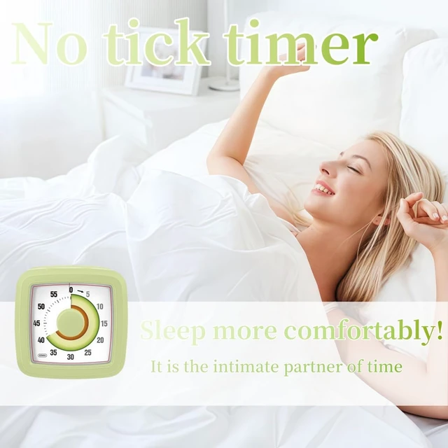 Alt view image 4 of 7 - Kids Visual Timer for Kitchen,Classroom,Cooking,Learning,Bedroom,Office, 60-Minute Countdown Pomodoro Timer for Kids with Autism ADHD (Avocado Style)