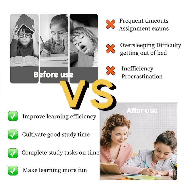 Alt view image 2 of 7 - Kids Visual Timer for Kitchen,Classroom,Cooking,Learning,Bedroom,Office, 60-Minute Countdown Pomodoro Timer for Kids with Autism ADHD (Avocado Style)