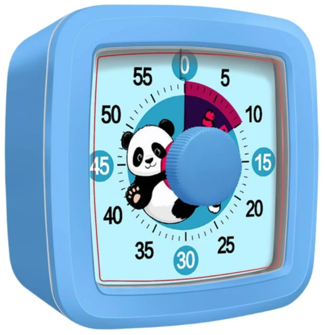 Main image of Visual Timer for Kids and Adults, 60-Minute Countdown Timer for Classroom & Kitchen, Desk Timer for Study, Time Manager Tool for Kids with Cute Cartoon