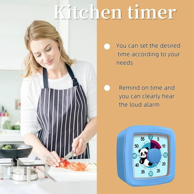 Alt view image 3 of 7 - Visual Timer for Kids and Adults, 60-Minute Countdown Timer for Classroom & Kitchen, Desk Timer for Study, Time Manager Tool for Kids with Cute Cartoon