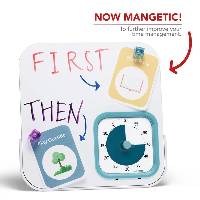 Alt view image 3 of 6 - MOD with Dry Erase Board 60-Minute Visual Countdown Timer with Magnetic Whiteboard for Notes, Chores, Classroom and Office Reminders, Visual Schedules, for Kids and Adults (Blue)