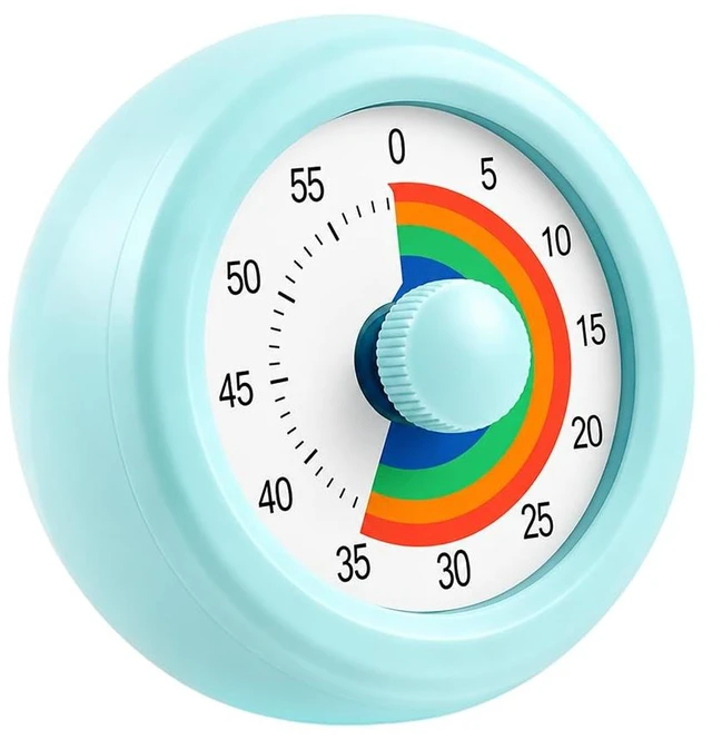 Main image of Visual Timer for Kids 60-Minute Rainbow Countdown Timer | Pomodoro Timer Focus Tool for ADHD & Autism, Time Management for Homework, Chores, Office, Kitchen, Teaching & Study Routines
