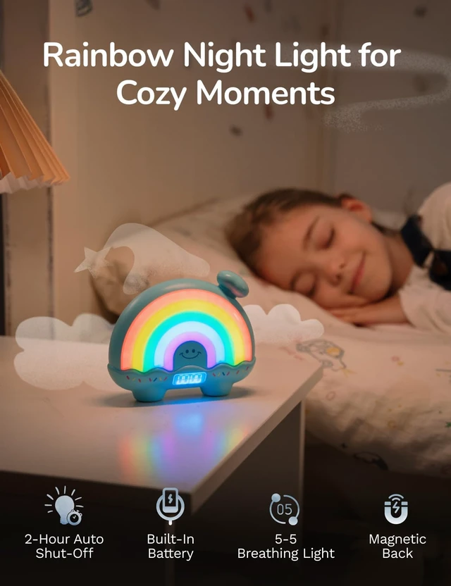 Alt view image 7 of 7 - Timer , Rainbow Visual Timer for Kids/Adults, 0-99 Minutes Light Timer | Rechargeable, Color-Changing, Magnetic, Digital Timer for Classroom, Potty Training, Toothbrush, Countdown, Night Light
