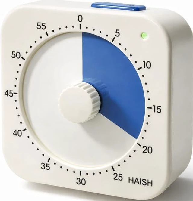 Main image of 60 Minute Visual Timer for Kids - Premium Countdown Timer with Magnetic Back & Pause Function, Silent Operation for Classroom Teaching Home, Time Management Tool(Batteries Included) (Blue)