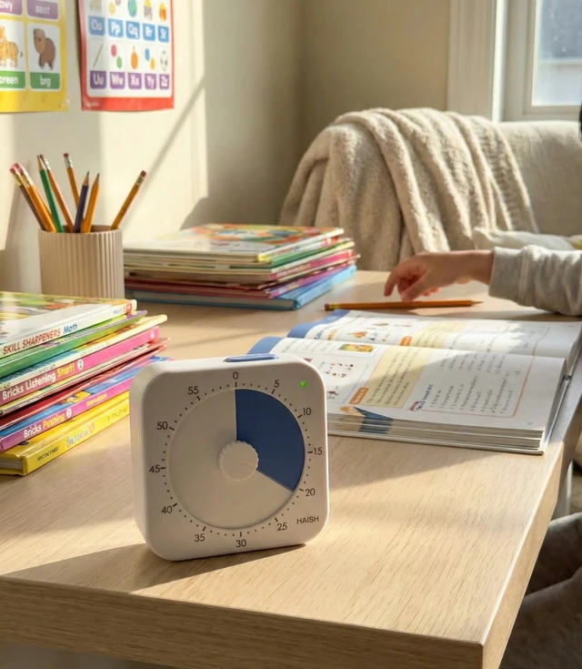 Alt view image 2 of 7 - 60 Minute Visual Timer for Kids - Premium Countdown Timer with Magnetic Back & Pause Function, Silent Operation for Classroom Teaching Home, Time Management Tool(Batteries Included) (Blue)