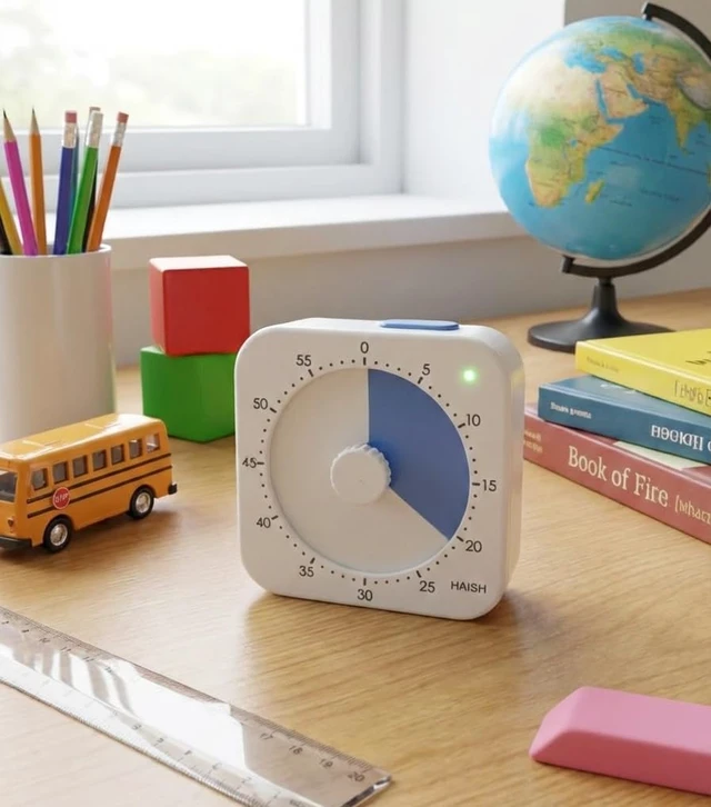 Alt view image 6 of 7 - 60 Minute Visual Timer for Kids - Premium Countdown Timer with Magnetic Back & Pause Function, Silent Operation for Classroom Teaching Home, Time Management Tool(Batteries Included) (Blue)