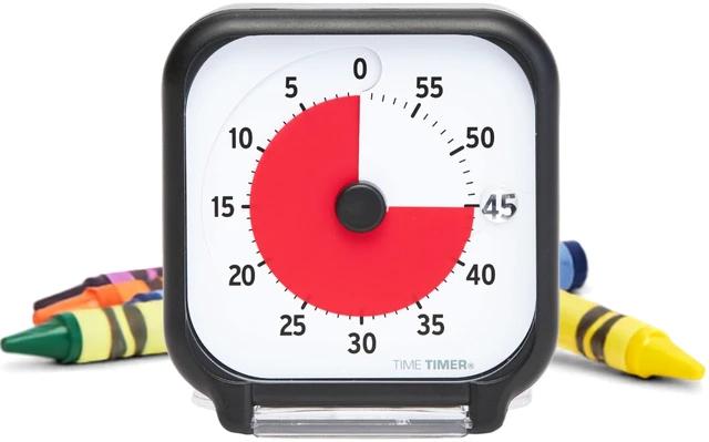 Main image of 3 inch Visual Timer 60 Minute Kids Desk Countdown Clock with Dry Erase Activity Card and Desktop App Access for Kids Classroom, Homeschool Study Tool, Task Reminder, Home and Kitchen