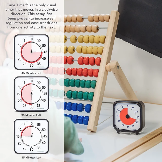Alt view image 4 of 7 - 3 inch Visual Timer 60 Minute Kids Desk Countdown Clock with Dry Erase Activity Card and Desktop App Access for Kids Classroom, Homeschool Study Tool, Task Reminder, Home and Kitchen