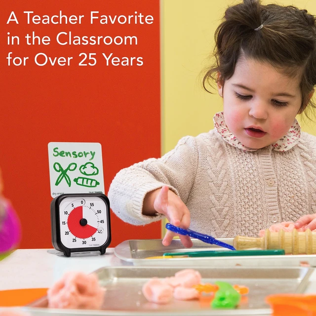 Alt view image 5 of 7 - 3 inch Visual Timer 60 Minute Kids Desk Countdown Clock with Dry Erase Activity Card and Desktop App Access for Kids Classroom, Homeschool Study Tool, Task Reminder, Home and Kitchen