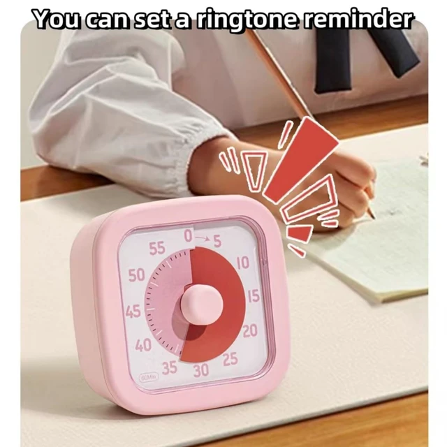 Alt view image 6 of 7 - Visual Timer for Kids Timer Home - 60 Minute Kids Visual Timer for Classroom Home Office, Countdown Clock for Teaching Work Meeting, Pomodoro Timer for Time Management (Avocado Green)