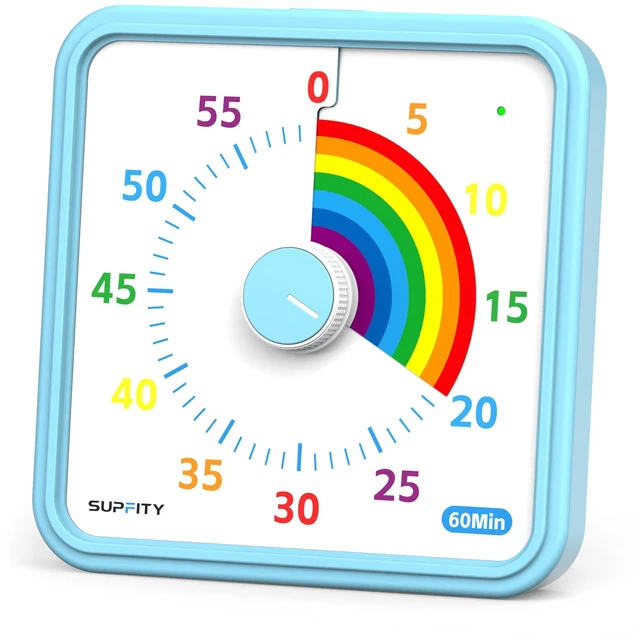 Main image of 8-Inch Large Visual Timer for Kids 60-Minute Classroom Timer Magnetic | Countdown Timer with Pause Kickstands, Time Management Tool ADHD Timer Home School Kitchen and Office
