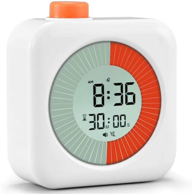 Main image of Visual Timer for Kids, ADHD, Toddler Essentials, Boo Basket Stuffers | 60-Minute Countdown 3-in-1(Timer, Clock, Alarm), Time Management Tool, Classroom Essential, Teacher School Supplies