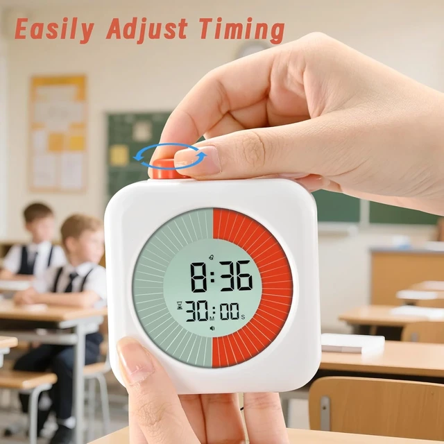 Alt view image 2 of 7 - Visual Timer for Kids, ADHD, Toddler Essentials, Boo Basket Stuffers | 60-Minute Countdown 3-in-1(Timer, Clock, Alarm), Time Management Tool, Classroom Essential, Teacher School Supplies