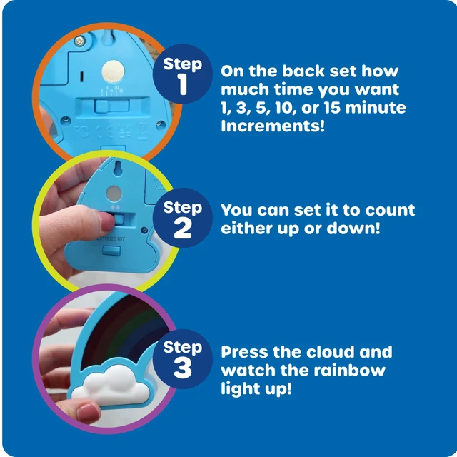 Alt view image 3 of 7 - Rainbow Visual Timer | Time Management for Children, Audio and Visual Alarms, Schedule for Kids, Social Emotional Learning Skills, Countdown Timer