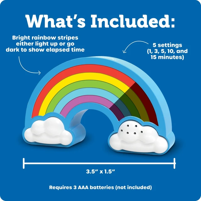 Alt view image 6 of 7 - Rainbow Visual Timer | Time Management for Children, Audio and Visual Alarms, Schedule for Kids, Social Emotional Learning Skills, Countdown Timer